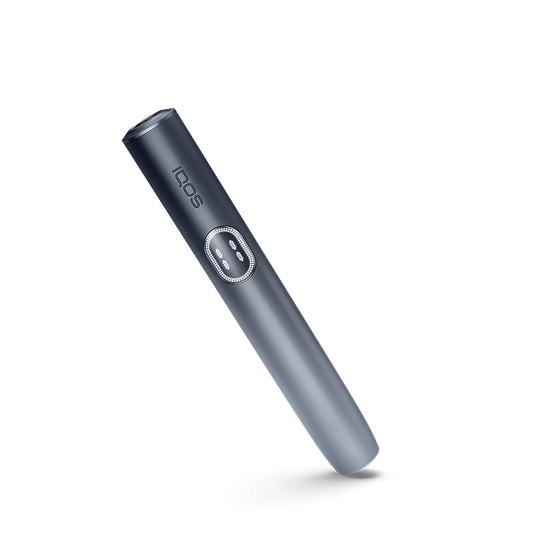 IQOS ILUMA i PRIME держатель на бирюзовом фоне.