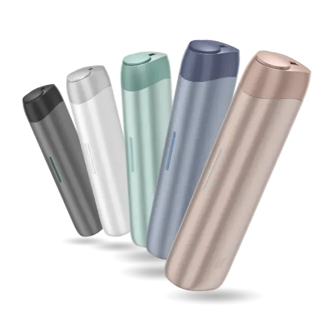 Пять lil SOLID EZ разных цветов на черном фоне.